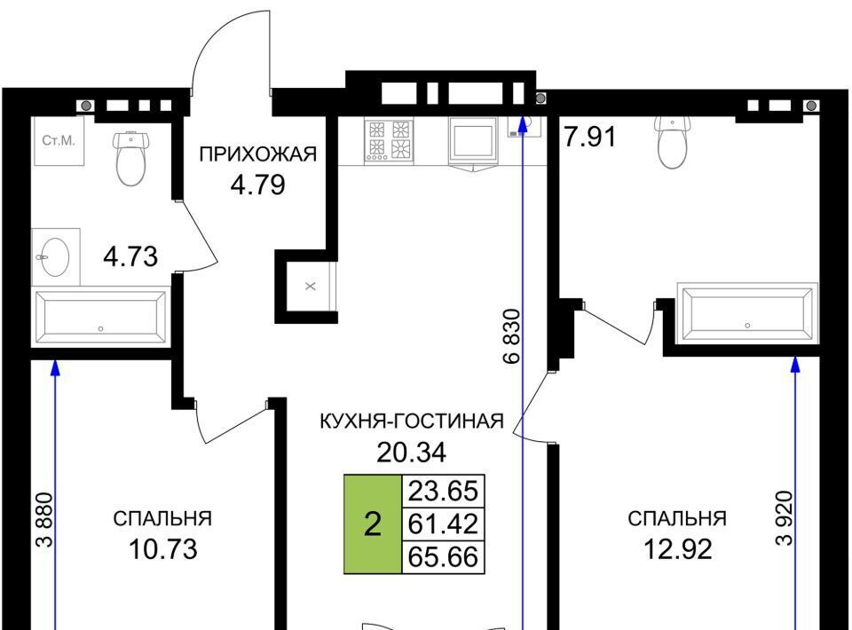 квартира р-н Гурьевский г Гурьевск ЖК «Включи» фото 1