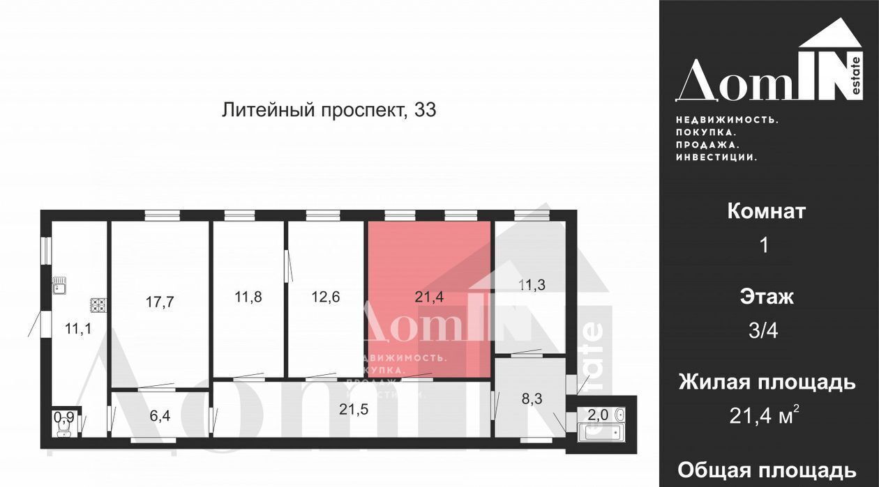 комната г Санкт-Петербург метро Чернышевская пр-кт Литейный 33 округ Литейный фото 2