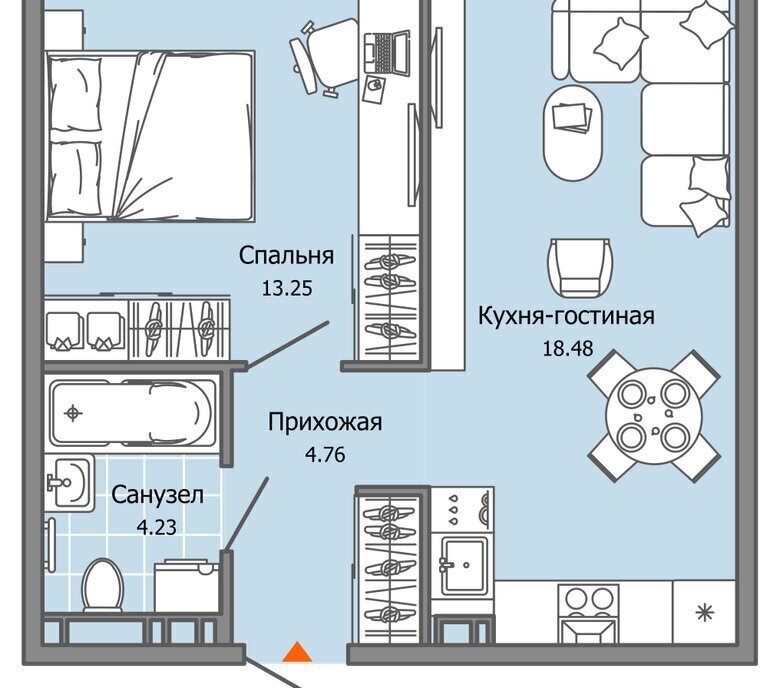 квартира г Ульяновск р-н Засвияжский жилой комплекс Город Новаторов, 2 фото 1