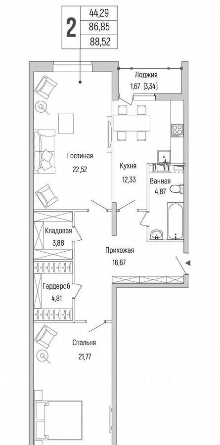 квартира г Красногорск Жилой дом М-5 ш. Новорижское фото 18