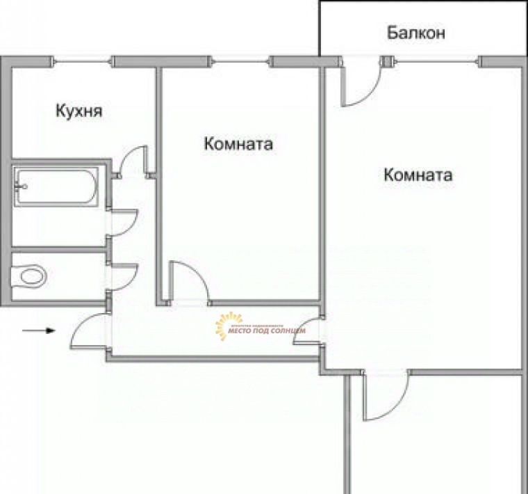 квартира р-н Ейский г Ейск ул Плеханова 9 фото 7