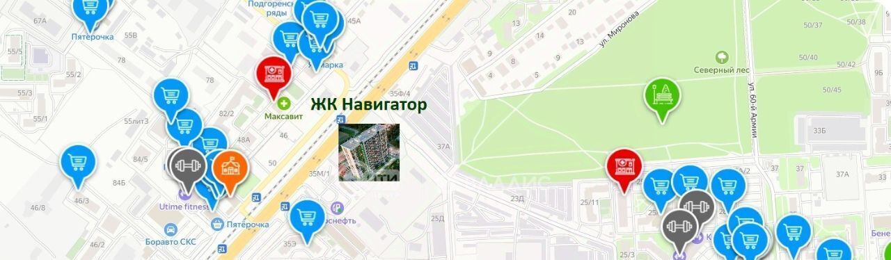 квартира г Воронеж р-н Коминтерновский ул Антонова-Овсеенко 35с ЖК «‎Навигатор‎» фото 17