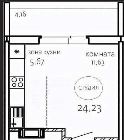 квартира р-н Сосновский п Западный микрорайон «Залесье» 4 Кременкульское с/пос, ул. Раздольная фото 2