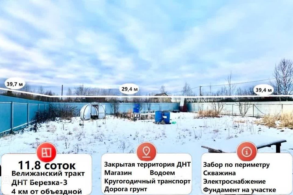 земля г Тюмень днт Березка-3 Тюмень городской округ, 26-я Берёзка-3 с/о фото 1