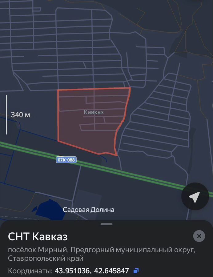 земля р-н Предгорный п Мирный снт Кавказ Респ Карачаево-Черкесская, Красный Курган фото 1