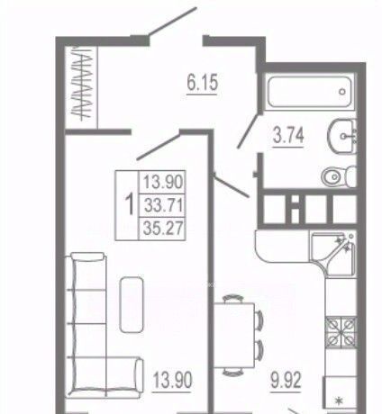 квартира г Краснодар р-н Карасунский ул Уральская 71к/1 фото 2