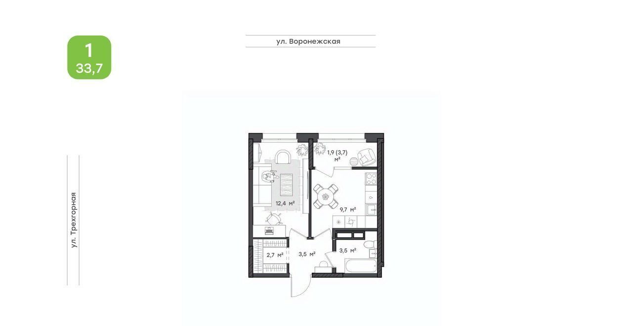 квартира г Хабаровск р-н Краснофлотский ул Воронежская 159а фото 1