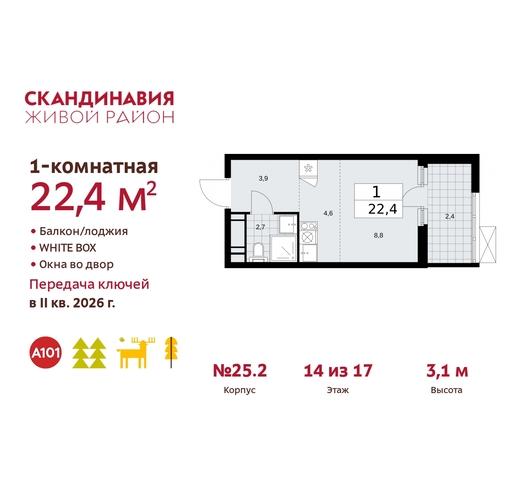 жилой район «Скандинавия» б-р Скандинавский 25/2 Сосенское, Бутово фото