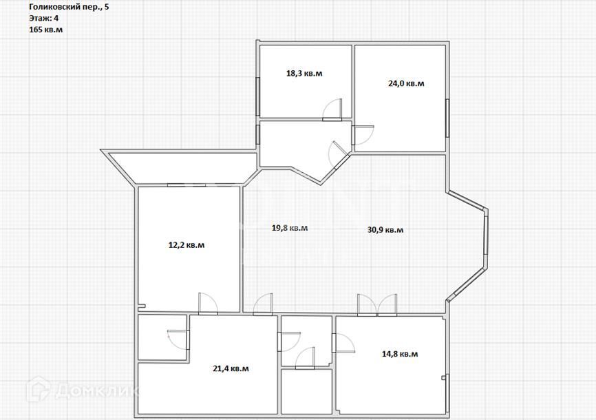 квартира г Москва пер Голиковский 5 Центральный административный округ фото 10