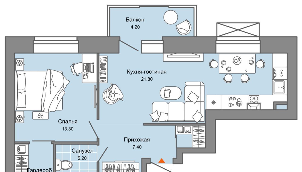 квартира г Пермь р-н Дзержинский ул Дзержинского 31а фото 1