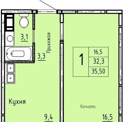 квартира г Курган мкр 7-й п Заозерный жилрайон, 11 фото 1
