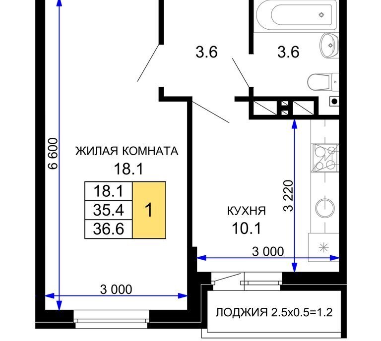 квартира г Краснодар ЖК «Дыхание» фото 1