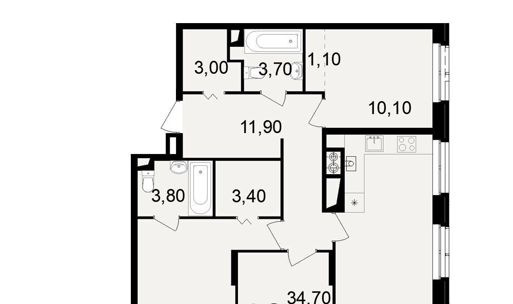 квартира г Рязань р-н Железнодорожный ул Чкалова 23 фото 1