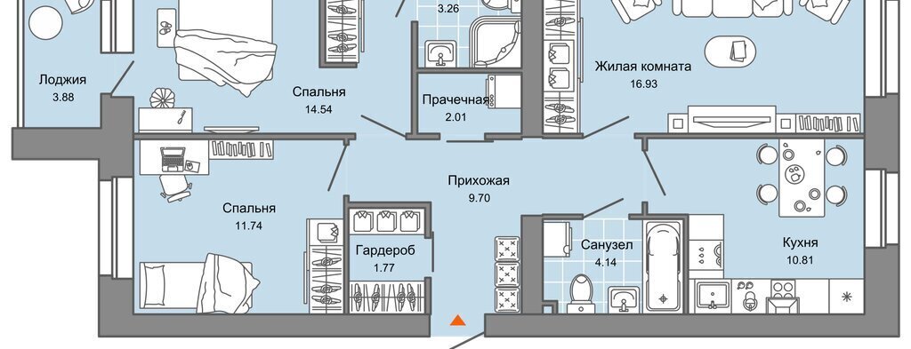 квартира г Киров р-н Ленинский ул Слобода Урванцево ЖК Знак фото 1