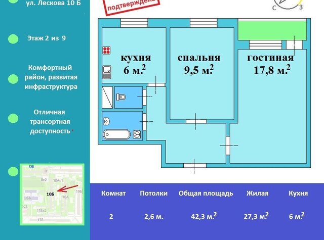 квартира метро Алтуфьево ул Лескова 10б фото