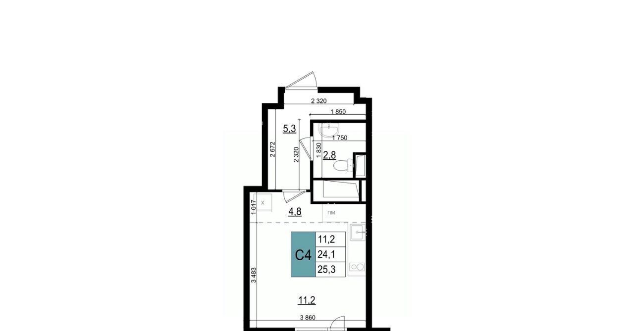 квартира г Одинцово БЗРИ Баковка 6-6А мкр, Одинцово-Сити жилой комплекс, к 23 фото 1