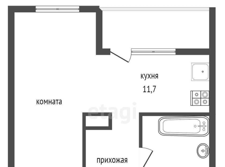 квартира г Екатеринбург Чкаловская ул Краснолесья 10/5 фото 9