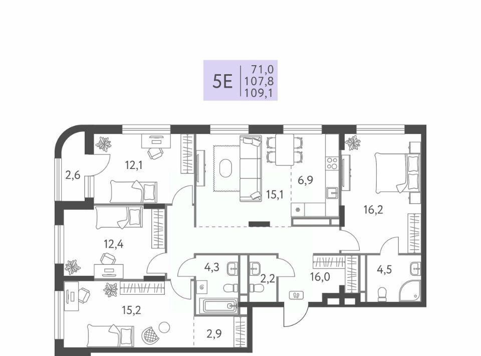 квартира г Пермь р-н Индустриальный ул Левченко 8 фото 1