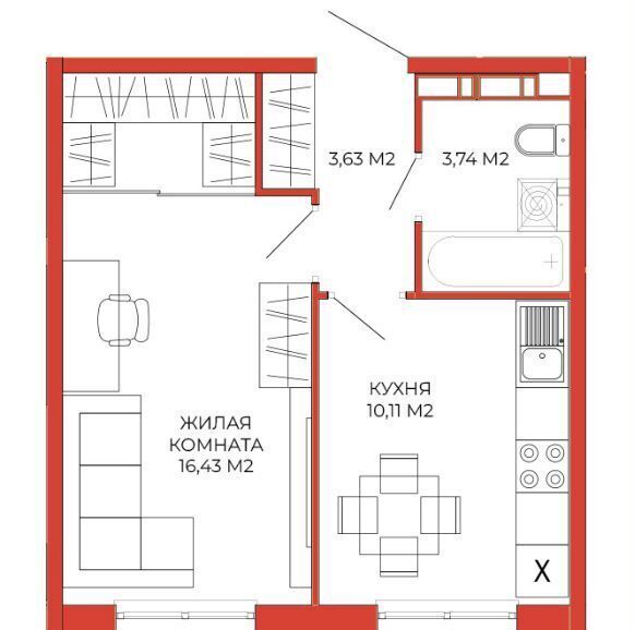 квартира г Пенза Пенза-4 ул Побочинская 7 р-н Октябрьский фото 14