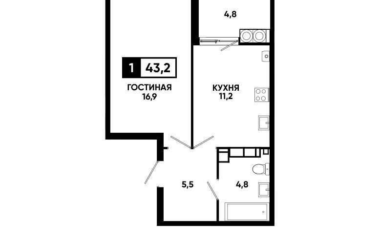 квартира г Ставрополь р-н Промышленный ул Андрея Голуба 14к/3 фото 1