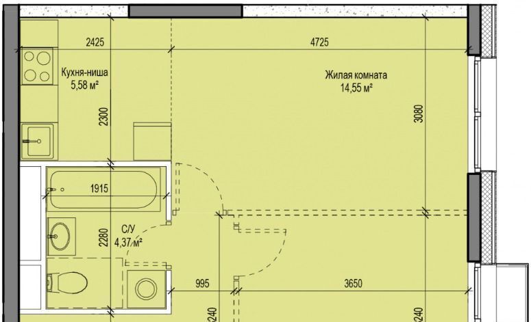 квартира г Москва метро Бульвар Рокоссовского ш Открытое 14д муниципальный округ Богородское фото 17