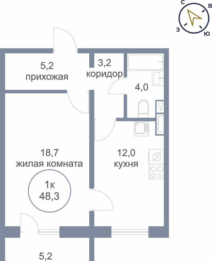 квартира г Нефтеюганск д. 50, 5-й микрорайон фото 1