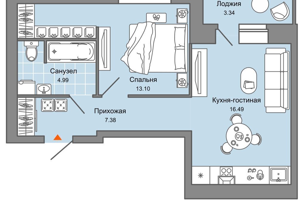 квартира г Киров р-н Ленинский ул Слобода Урванцево ЖК Знак фото 1