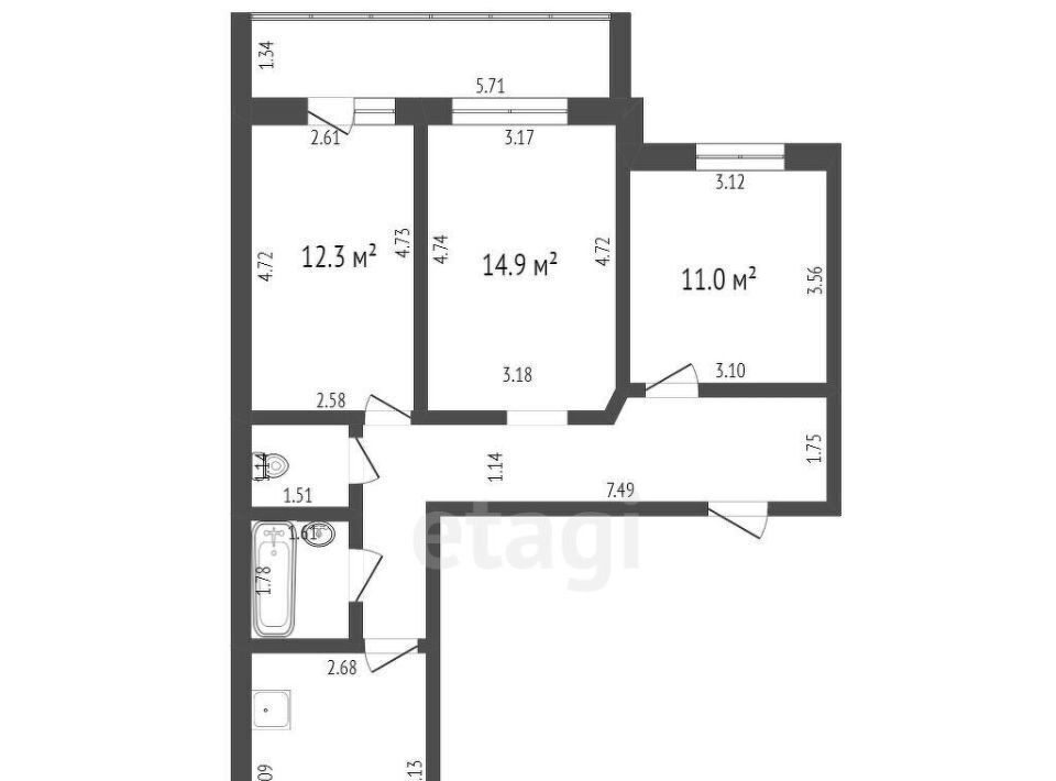 квартира г Стерлитамак ул Артема 151 фото 25