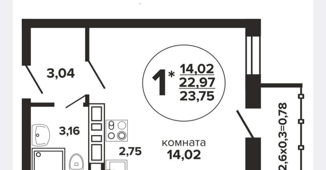 квартира г Краснодар р-н Прикубанский ул Российская 257/7 ЖК «Гулливер» фото 8