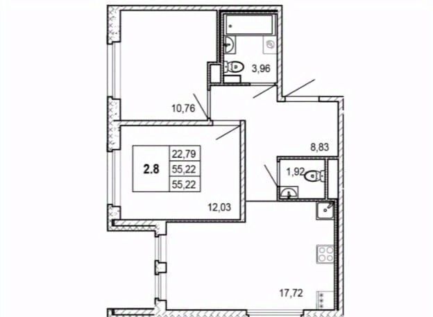 квартира р-н Всеволожский г Мурино ул Шоссе в Лаврики 53к/2 Девяткино фото 13