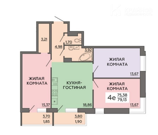 квартира г Воронеж р-н Ленинский ул Ворошилова 63к/2 фото 11