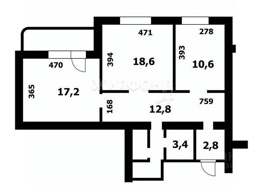 квартира г Новосибирск ул Менделеева 11 фото 24