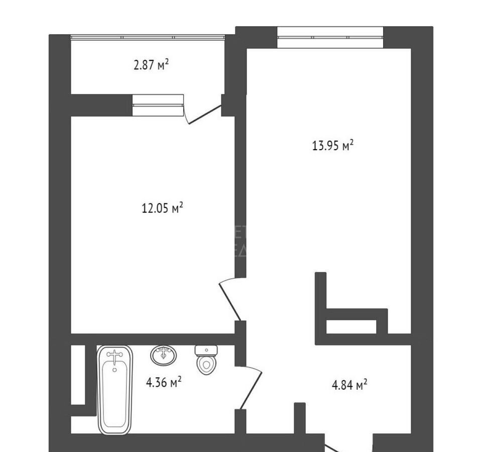 квартира г Тюмень р-н Калининский ул Андрея Приказнова 7 фото 23