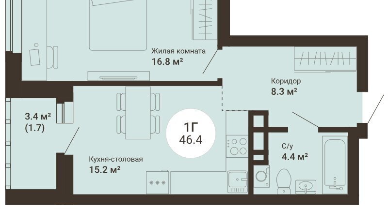 квартира г Екатеринбург Чкаловская ул 2-я Новосибирская фото 1