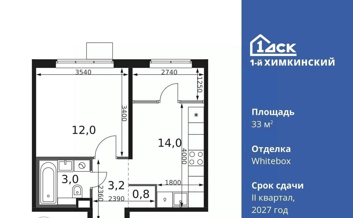 квартира г Химки микрорайон Клязьма-Старбеево ЖК «1-й Химкинский» Международный кв-л, Хлебниково фото 1