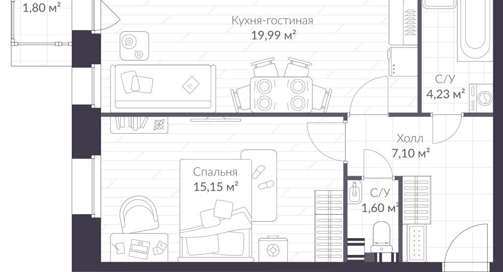 квартира г Санкт-Петербург п Стрельна ш Красносельское 22 метро Проспект Ветеранов фото 1