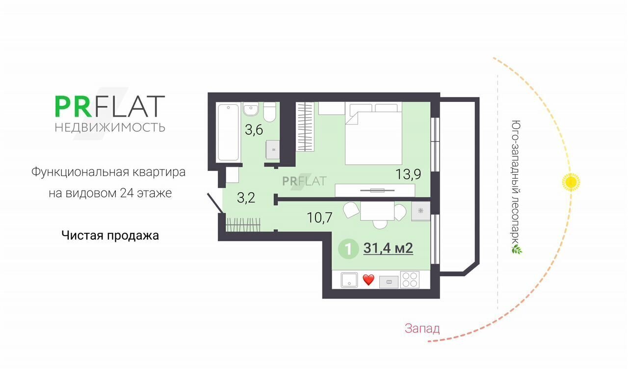 квартира г Екатеринбург Чкаловская ул. Академика Постовского, 6/2 фото 1