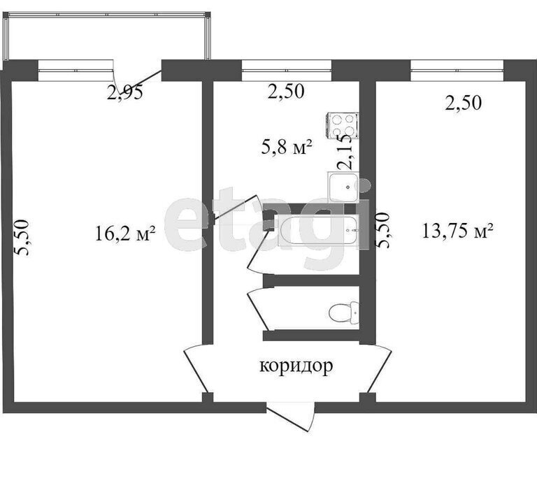 квартира г Ачинск мкр 6-й 8 фото 17