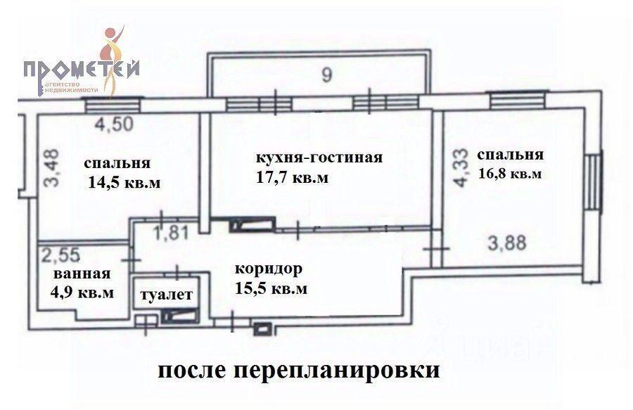 квартира г Новосибирск р-н Дзержинский ул Кошурникова 22 фото 25