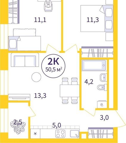 квартира г Екатеринбург Машиностроителей улица 22-го Партсъезда, 5 фото