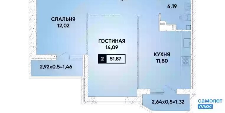 квартира г Краснодар ул им. Героя Георгия Бочарникова 12/2 фото 1