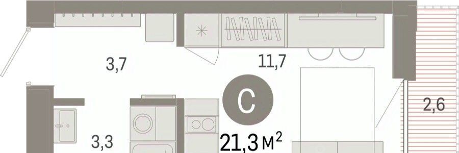 квартира г Тюмень р-н Калининский ул Краснооктябрьская 4к/3 фото 3