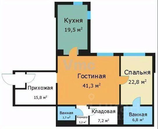 квартира г Москва ул Архитектора Власова 6 ЖК «Вавилово» Московская область фото 15