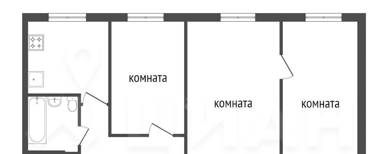квартира г Череповец р-н Заягорбский ул Краснодонцев 46 фото 2