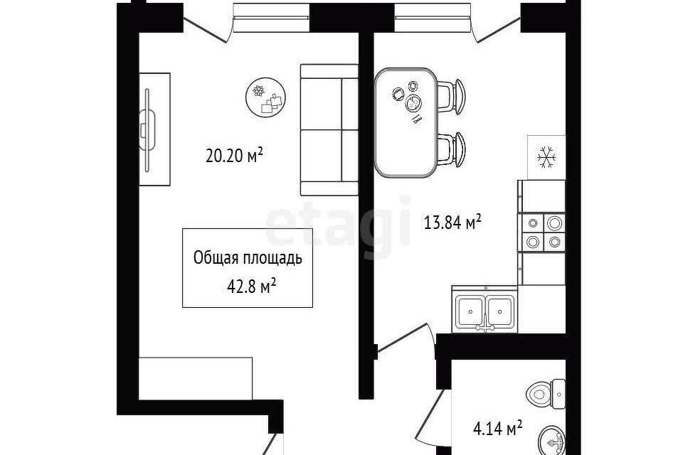 квартира р-н Новосибирский дп. Мочище, Нагорная, 30/1 фото 7