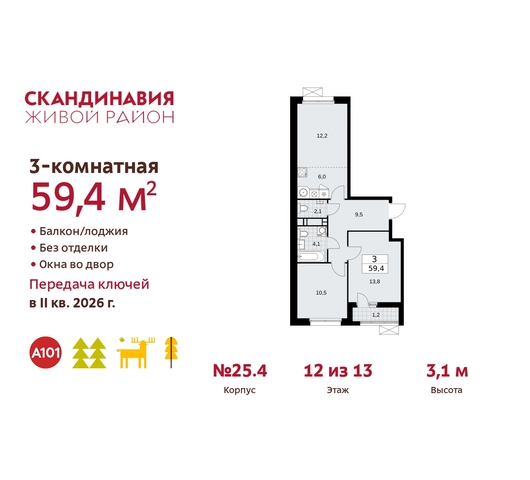 жилой район «Скандинавия» б-р Скандинавский 25/4 Сосенское, Бутово фото