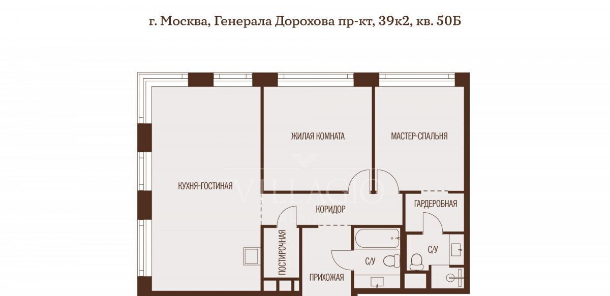 квартира г Москва метро Минская пр-кт Генерала Дорохова 39к/2б муниципальный округ Раменки фото 2