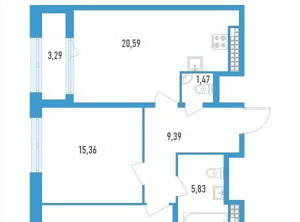 квартира г Санкт-Петербург р-н Московский ул Типанова 22 фото 1