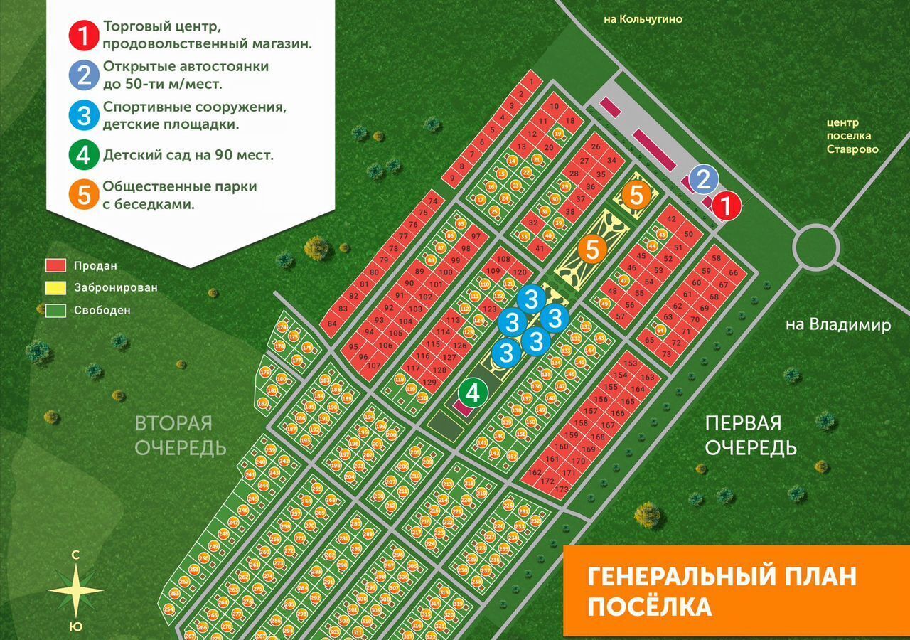 земля р-н Собинский п Ставрово коттеджный пос. Ставровская горка фото 2