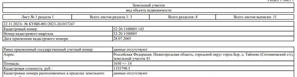 земля г Семенов д Труново 81, Бор городской округ фото 7